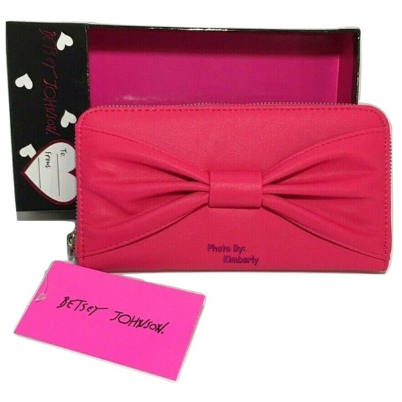 Betsey Johnson Pink Wallet Phone Clutch Bag NWT - Picture 4 of 8